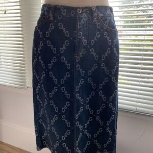 D&G Dolce $ Gabbana denim logo print
